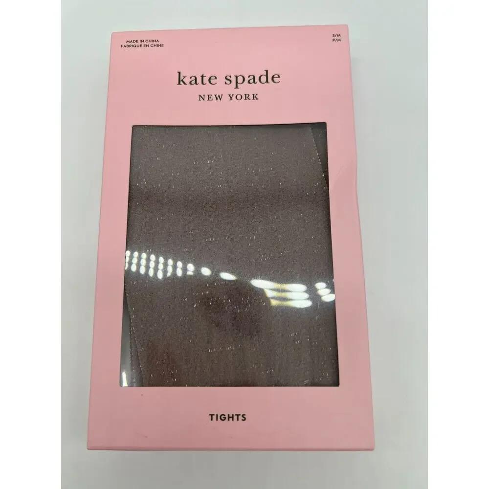 Kate Spade Tights Women's Pale Lilac Glittery Nylon Blend Size Small/Medium NIB.
